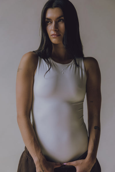 Vitals Tank Bodysuit [White]