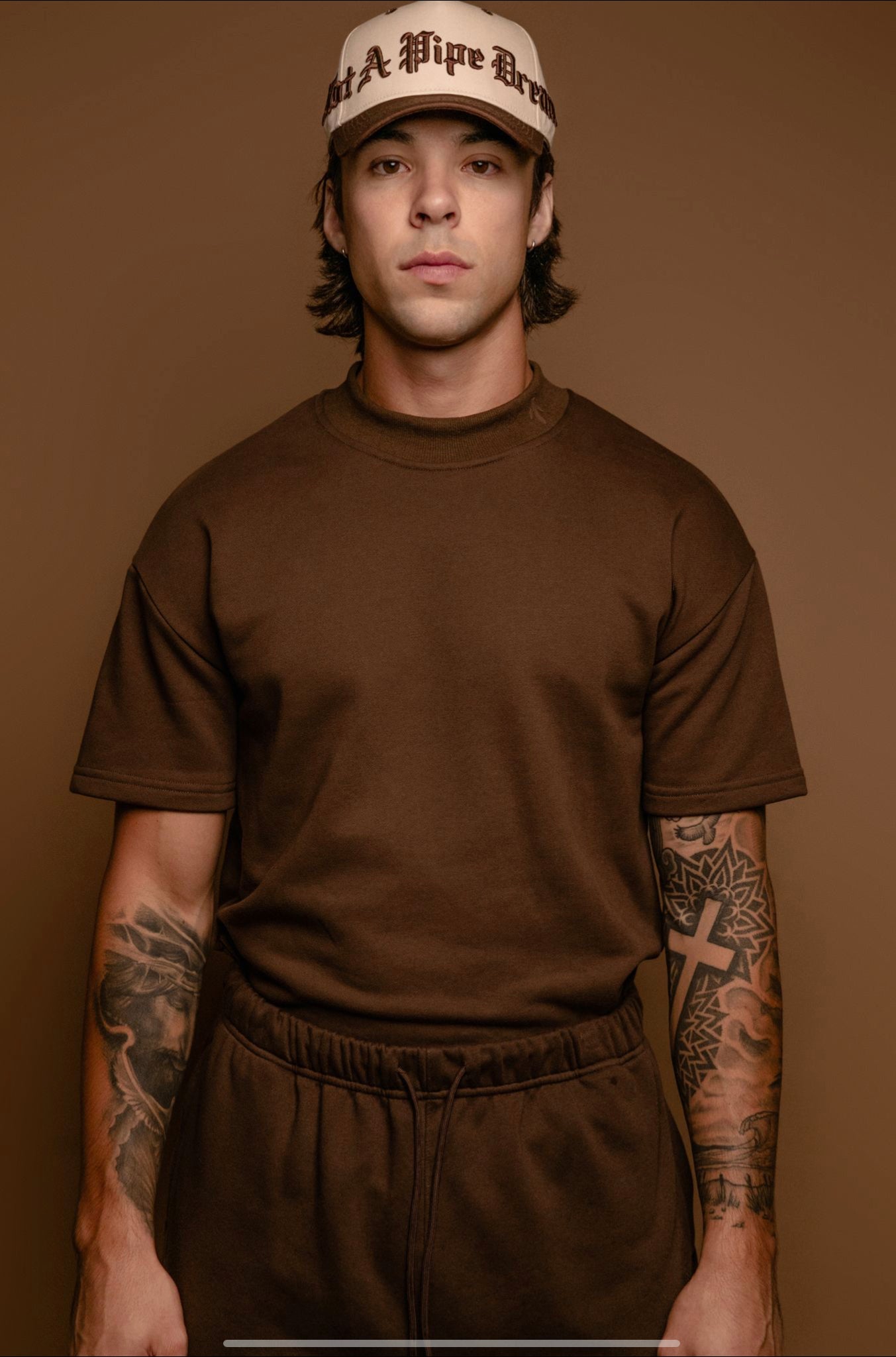 Vitals Heavyweight Mockneck Tee [Chocolate]